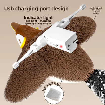 Exciting Interactive Rechargeable Cat Toy - Flapping Bird Plush for Engaging Playtime with Kittens